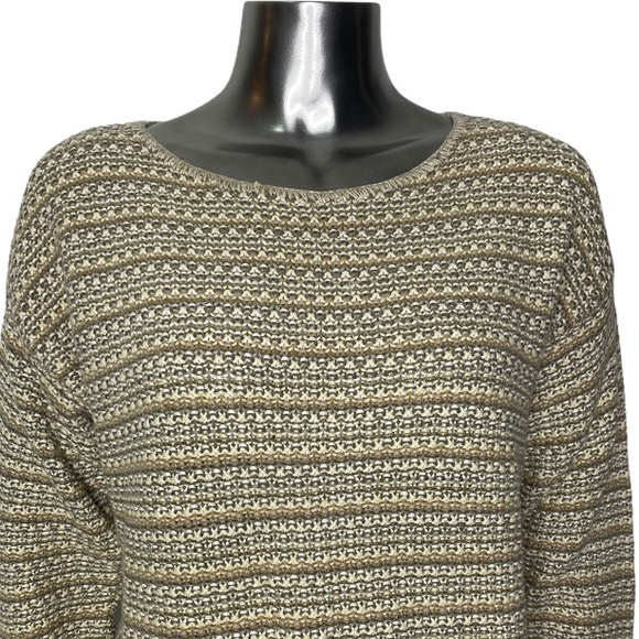 Express Tricot Vintage Earth Tones Striped Sweater - Picture 3 of 7